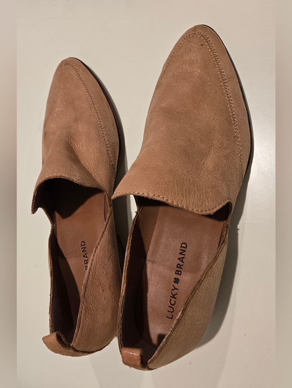 Womens Lucky Brand Size 10 Slide On Leather Shoes - Picture 4 of 4